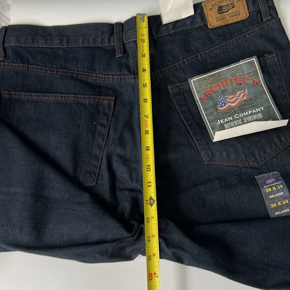 Architect Men's Classic Dark Blue Jeans Relaxed Fit NWT 38x34 - Picture 13 of 13